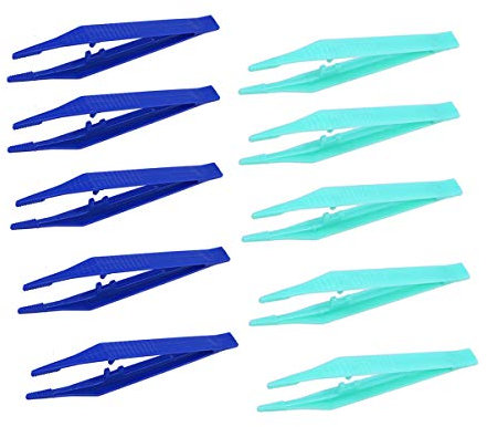 Pinzette da 10 pezzi con punta rotonda da 10 pinzette