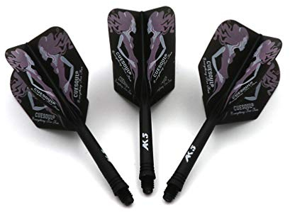 CUESOUL ROST Personalisierte integrierte Dartpfeile Schäfte Schäfte und Darts Flights Medium, 3er Set Beauty Pattern (CSAK-5MN7-L)