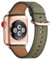 WFEAGL Kompatibel für Apple Watch Armband 40mm 41mm 38mm,Lederband Ersatzband für Herren Damen Kompatibel für iWatch Series 10/9/8/7/6/5/4/3/2/1,SE(38mm 40mm 41mm,Olivgrün+Roségold Adapter)