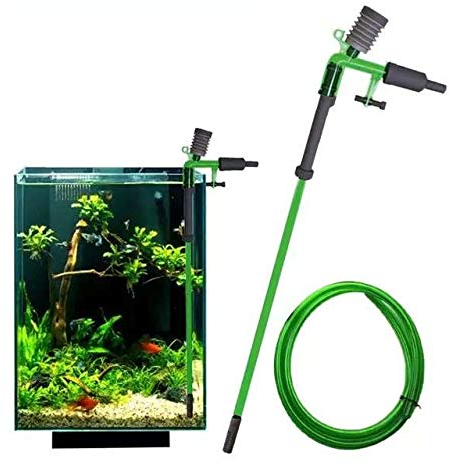 QANVEE S300 S600 Multifunktionaler Vakuum-Siphon Wasserwechsler Reiniger Sand Kies Waschen Exkrement Entfernung Fix Fischtank Anti Rückfluss (S-600)