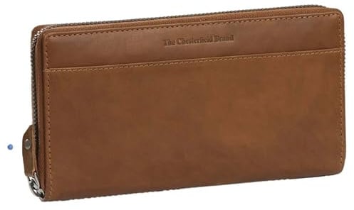 The Chesterfield Brand Wax Pull Up Halle Leder RFID Geldbörse 19 cm, Cognac, Einheitsgröße, Modern