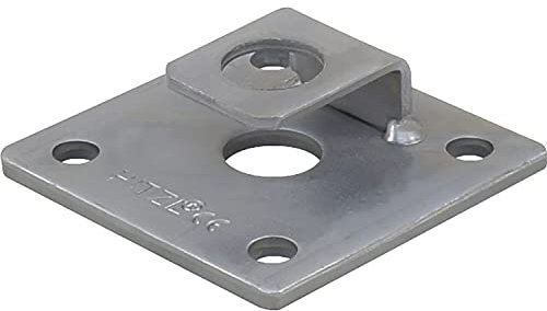 Pitzl 5-Lochplatte M 24 mm 100 x 100 x 6 mit Sicherungslasche - Pfostenträger Zubehör