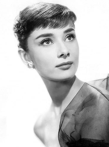 CloudShang Stars Audrey Hepburn Poster Klassisches Rockstar Retro Sexy Filmstar Superstar Wand Bilder Schlafzimmer Wanddekor Leinwand F26168 40X60Cm/Leinwand Rahmen