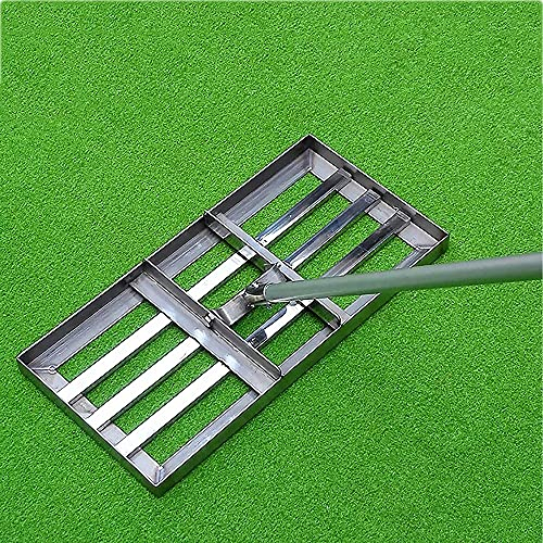 Professionelles Golf Garden Grass Levelawn, Lawn Leveling Rake, Mit 43-Zoll-Griff Rasen-Push-Levelawn für Haus Garten Yard Golf Dirt Sand Top Dressing Golfausrüstung