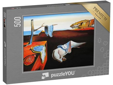 puzzleYOU: Puzzle 500 Teile „Ölgemälde von Salvador Dalí: Die verrinnende Zeit“ – aus der Puzzle-Kollektion Gemälde