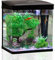 Nobleza - 7L Mini Aquarium Komplettset, Nano Aquarium Stabiles Einsteigerbecken mit LED-Beleuchtung und Eingebautem Filtersystem, Schwarz