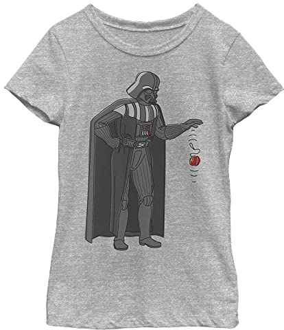 STAR WARS Force Yoyo Girls Short Sleeve Tee Shirt, Athletic Heather, Large