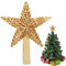 Weihnachtsbaum Stern Spitze 20×30.5cm, Stern Christbaumspitze aus Stroh, Baumspitze Stern, Natur Stroh Baumspitze, Weihnachtsbaumspitze Stern aus Stroh für Schmücken des Weihnachtsbaumes