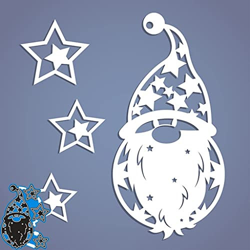 Stanzformen mit Stern-Weihnachtsmann-Motiv, für Kartenherstellung, Stanzformen, Schablonen für DIY, Scrapbooking, Fotoalbum, dekorative