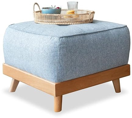 MIUFORM Pouf Hocker Sitzhocker Wohnzimmer ǀ Dazzling Daisy Sitzpouf ǀ 50x50x42cm (Hellblau)