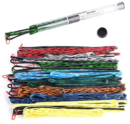 SHARROW Tiro con Arco Dacron Cuerda de Arco de Repuesto Hecha a Mano 16 Filamentos para 68 70 Pulgadas Arco Recurvo Arco Largo (Amo 68/Longitud Real de la Cuerda 164cm, Verde Negro)