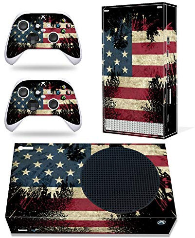 Skin per Xbox Series S, decalcomania protettiva in vinile a corpo intero per console Xbox Series S e controller wireless (Xbox Series S, bandiera)