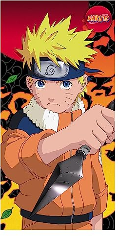 Halantex Naruto Uzumaki – Toalla de playa y baño – 100% algodón – Dimensiones: 70 x 140 cm – POK-491T