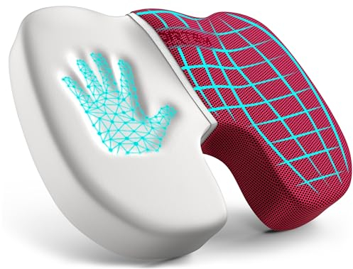 FORTEM Sitzkissen, Sitzpolster, Bürostuhlkissen, Memory-Schaum Schreibtischstuhl Kissen, Rutschfestes Sitzkissen für Gaming, Autositzkissen, Computerstuhlkissen, Waschbarer Bezug