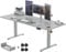 Devoko Höhenverstellbarer Schreibtisch 180x80cm mit Typ-C Ladeanschluss, Schreibtisch Höhenverstellbar Elektrisch, Mobiler Elektrisch Computertisch mit Kabel Management Tray, Grau
