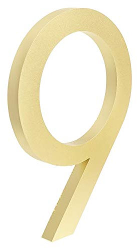Plaque d'immatriculation de maison grand signe de numéro de maison flottante doré 15 cm signalisation de bâtiment moderne numéros de porte extérieure plaque d'adresse (couleur : 9, taille : 10 cm)