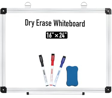DumanAsen Magnetisches Whiteboard, trocken abwischbar Magnettafel, Aluminiumrahmen, Memoboard für Wohnung, Büro, Küche und Schule, 60cm x 40cm