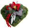 CREAFLOR HOME Grabgesteck Moosherz 20cm mit Christrose Bordeaux