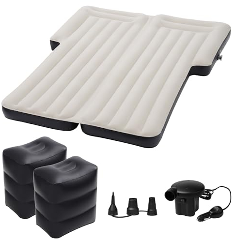 Dametay Auto Matratze Auto Luftmatratze: SUV Luftmatratze Autobett mit Luftpumpe Aufblasbare Camping Bett für Auto Rücksitz Dickere Luftbett für Reisen Camping Outdoor