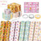 Shinybox Geschenkpapier Ostern, 8 Stücke Geschenkpapier mit Aufklebern, Farbband, DIY Wrapping Paper Geschenkpapier, Buntes Geschenkpapier zum Dekorieren von Ostergeschenken