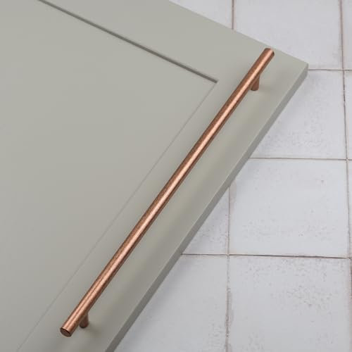 Antique Copper Kitchen Cupboard Handle 320mm Hole Centre 10 Pack T Bar Cabinet Drawer Pull