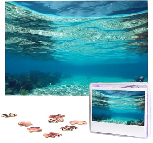 Jigsaw Puzzles 1000 Teile Für Erwachsene Unterwasser Blick Auf Tropischen Strand Jigsaw Puzzle Coole Tier Weihnachten Puzzle Geschenk Puzzle Für Familie Größe 75 X 50 cm