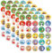 600 Stück Lehrer Belohnung Aufkleber Deutsch Belohnungssticker Motivationsaufkleber Kinder mit 30 Motive Belohnungsaufkleber Deutsch Lehrerbedarf Sticker Belobigung Schüler Reward Sticker Kinder