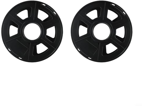 Empty Cable Wire Wrap Reel Drum, for Christmas Lights Rope Cables Filament Storage Organizer, Plastics Material, Black Color, 195g Weight(2Pcs)