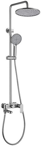 BiaoTeng Colonne De Douche Pour Baignoire Avec Mitigeur, Réglable en Hauteur, Douchette à main avec 3 modes, Set De Douche Avec Mitigeur gris