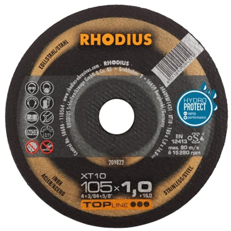 RHODIUS TOPline XT10 Extradünne Trennscheibe 100 x 1,0 x 16,00 mm 50 Stk