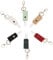 WUMUZAI 6 Pack Keychain Alcohol Spray Bottle, Mini Travel Size Spray Bottle 30ml, Portable Refillable Hand Sanitizer Case Holder, Empty Small Perfume Spray Bottle for Water Soap Lotion, A