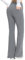 BALEAF Yogahose Damen High Waist Schlaghose Bauchkontrolle Freizeithose Baumwolle Sporthose lang Yoga Pants mit Taschen Grau L