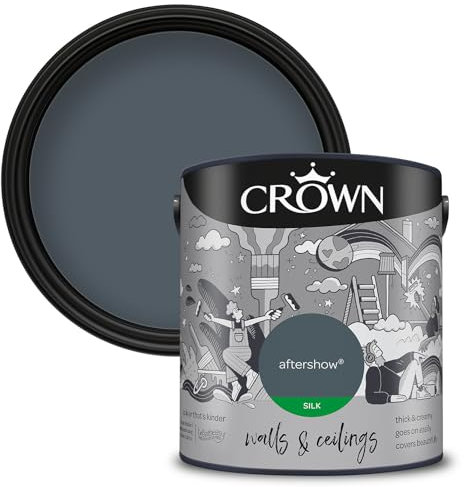 Crown Walls & Ceilings Silk Emulsion Paint, Size 2.5L, Aftershow