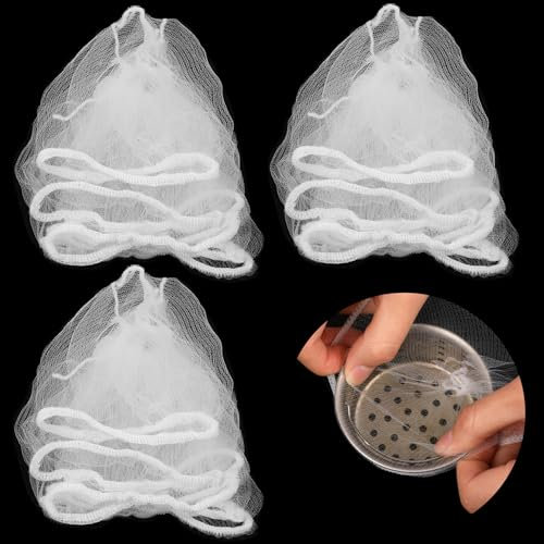 300 Pcs Sink Strainer Bag Net Disposable Sink Trash Mesh Bag Sink Net Strainer Filter Bags Kitchen Sink Strainer Mesh Bag for Kitchen and Bathroom Sink Drain Collecting Kitchen Food Leftover