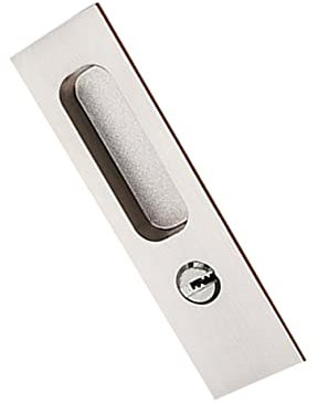 Homoyoyo Serratura Scorrevole Antintrusione Per Porte Legno Maniglia Design Quadrato Facile Da Installare Adatta Per Porte Interne e Barn Door