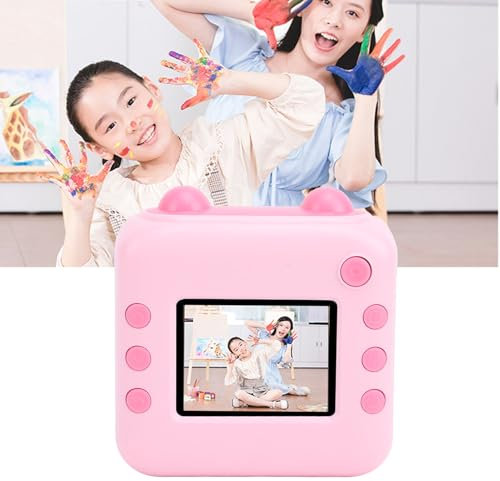 Appareil Photo pour Enfants, Appareil Photo Numérique à Impression Instantanée 48MP 1080P, Appareil Photo Numérique à Selfie avec écran IPS de 2,4 Pouces, Appareil Photo (Pink)