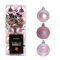 Rose Gold Shatterproof Christmas Baubles - 2.5 Cm Dia (20 Pc) - Xmas Tree Decorations - Hanging Ornaments