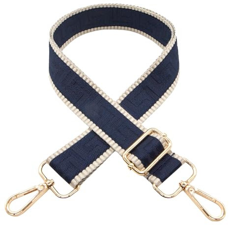 Long Keeper Breiter Taschengurt 3,8 cm Taschengurte Zum Wechseln Retro Schultergurt für Taschen Gurt für Handtasche Umhängetasche Bauchtasche Crossbody Bag (Marineblau)