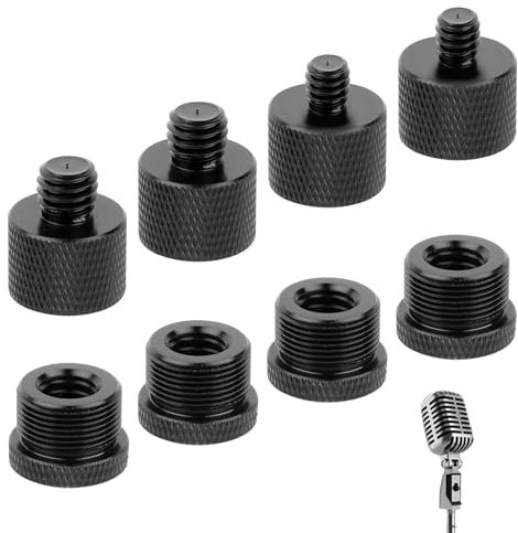 8 Stück Mikrofonständer Adapter,Gewindeadapter Adapter 5/8 auf 3/8 & 5/8 auf 1/4,Stativ Schraube Adapter,Mic Stand Adapter,Mikrofon Gewinde Adapter,Adapter Für Kamera,Lautsprecher,Kamerastative