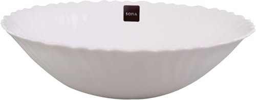 Best House | Round Bowl Set | Salad Soup Fruit Bowl Set | Opalware | White | 7.5/19 cm | Set of 6 Pcs | Microwave, Oven, and Dishwasher Safe, Serving Dinner Bowl Dinnerware Set