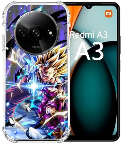 Cokitec Verstärkte Schutzhülle für Xiaomi Redmi A3 Manga Dragon Ball Sangohan Duo