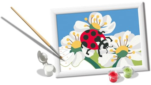 Ravensburger - Ladybug in Nature CreArt Paint by Numbers Kit | Fun & Easy DIY Art for Kids Age 7+ | Creative Gift Idea for Birthdays & Holidays