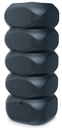 YourCasa Regentonne 1000 Liter [Aquablock] mit Öffnung & Deckel - Wassertonne Moderne eckige Form - Regenfass Frostsicher aus Kunststoff Regenwassertonne Regenwassertank Wasserfass Garten (Anthrazit)