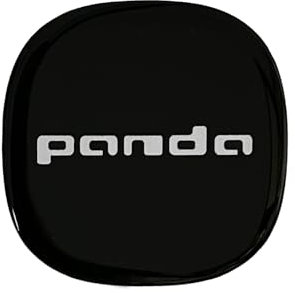 4R Quattroerre.it Adesivi 3D Copricerchi Compatibili con Fiat Panda, Diamentro 52 mm, (4, Nero)