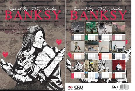 Banksy Wandkalender 2026, A3, 12 Monate tolle Fotografie
