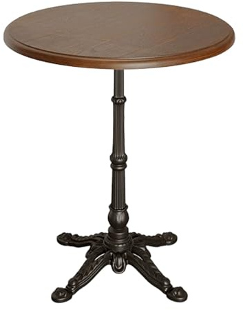 Preferspace Retro-Stehtisch, runder Bistrotisch mit Holzplatte, 75,2 cm Durchmesser, for Küche, Bar und Hochzeitsfeiern(70cm/27.6in)