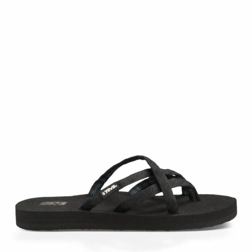 Teva Women’s Olowahu W's Flip Flops, Black (Mix B On Black), 8 UK (10 US)