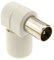 kenable Conector coaxial RF en ángulo recto para cables de antena de TV - Compatible con Freeview HD [enchufe]