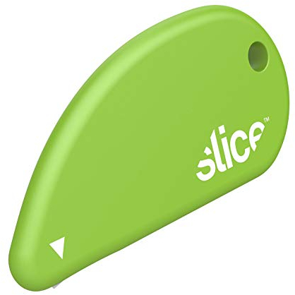 SLICE 00200 Cutter de Sécurité, Lame Micro-Céramique, Sachet Coussin, Vert