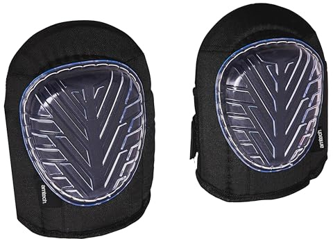 Amtech Heavy Duty Gel Knee Pads, Non-Slip Hard Caps, Gel Cushioning and Breathable Neoprene Strap for Flooring, Tiling and DIY Protection.